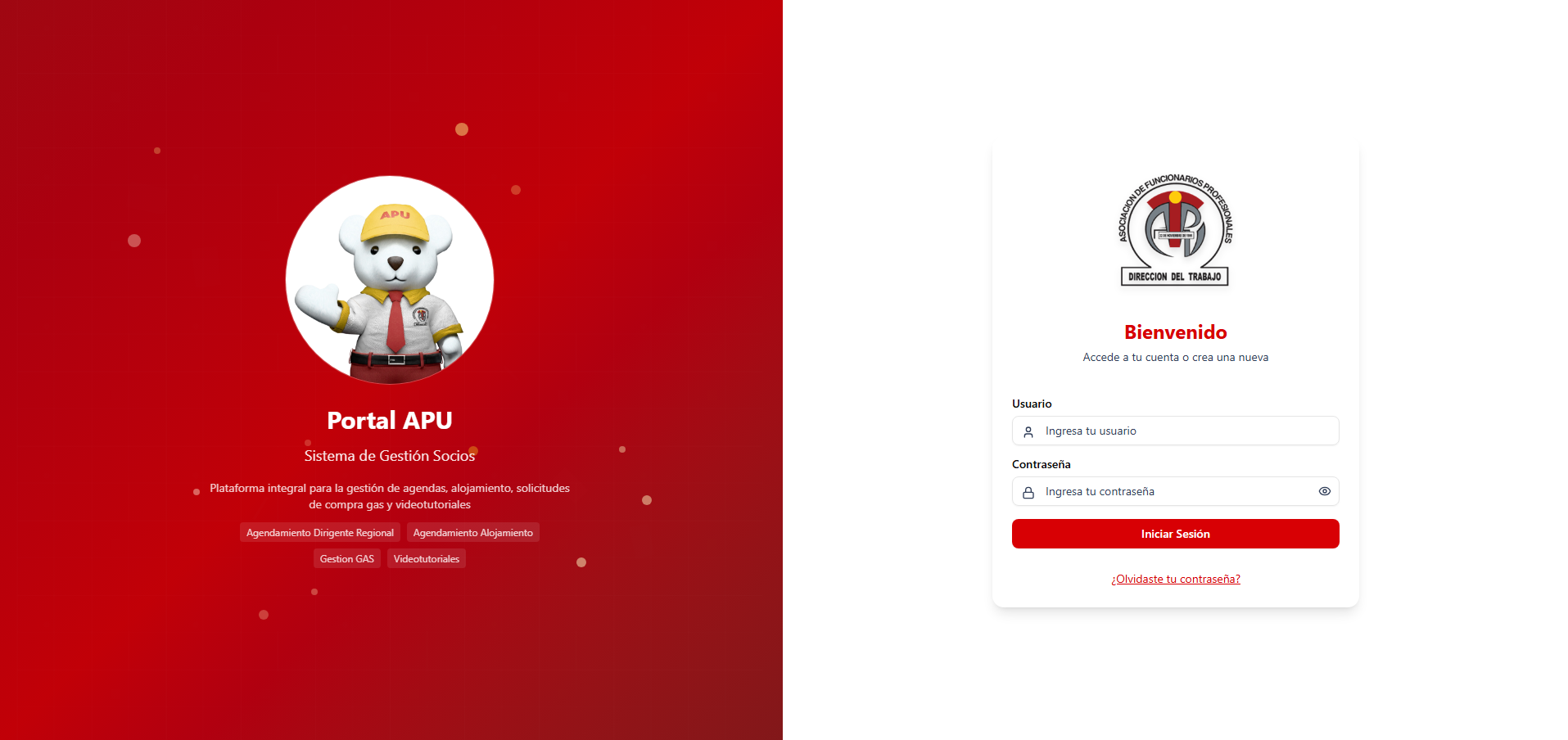 APU Portal Login Interface